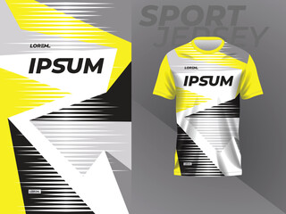 black and yellow jersey mockup template design for sport uniform