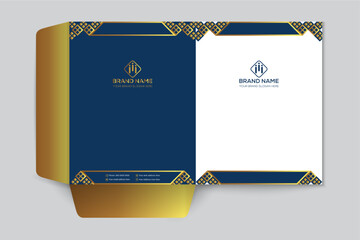 Gold foil presentation folder template