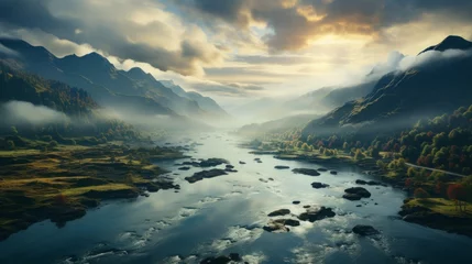 Deurstickers hills of the Scotland highlands. © taelefoto