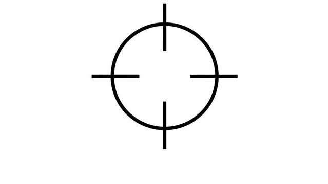 target outline animation with white background.