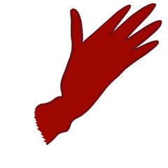 Woman Hand Wearing Winter Glove