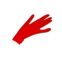 Woman's Hand Wearing Christmas Glove