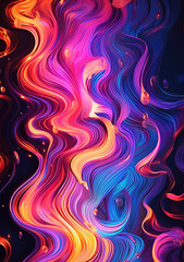 Neon Mirage: A Neon Abstraction Poster Illuminating the Silent Dialogue Between Light and Shadow, Crafted by Generative AI