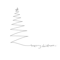 Christmass tree. Christmass icon in line art. Christmass tree illustration in line art. Christmass tree line art for background.