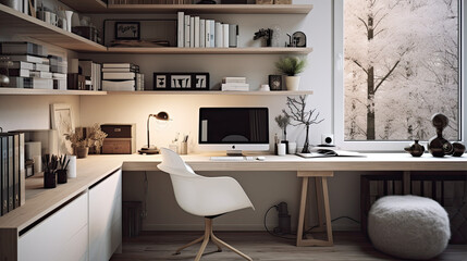 Scandinavian home office interior using the task chair