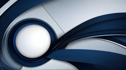 White futuristic banner background with dark blue layer overlapping.