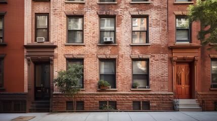 Obraz premium a closeup of a brick appartment