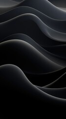Black waves abstract background design. Black Friday Sale concept. Modern premium wavy texture for banner, business backdrop. Luxurious shiny elegant wave illustration.