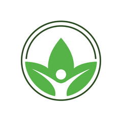 healthy natural organic logo icon