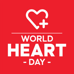 Vector world heart day background for medical care and treatment