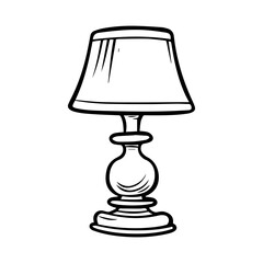 Fototapeta premium Furniture chandelier, floor and table lamp in flat cartoon style. A set of lamps on a white background. Chandeliers, illuminator, flashlight - elements of a modern interior. Vector illustration. , ai 