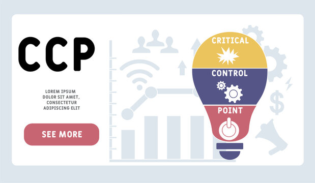 CCP - Critical Control Point acronym. business concept background. vector illustration concept with keywords and icons. lettering illustration with icons for web banner, flyer, landing pag