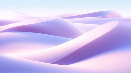 Gordijnen Captivating Desertwave Wallpaper - Surreal 3D Landscapes in Violet and Purple © Yerjung