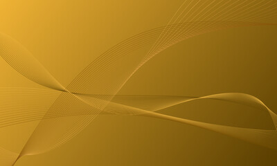 yellow gold wave curves abstract background