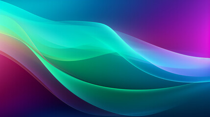 Fototapeta premium Abstract dynamic wave background. Colorful twisted shapes in motion. Digital art for poster, flyer, banner background or design element. Soft textures on neon background