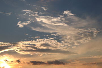 Fototapeta na wymiar Sky landscape. Colorful sunset.