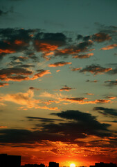 Fototapeta premium Sky landscape. Colorful sunset.