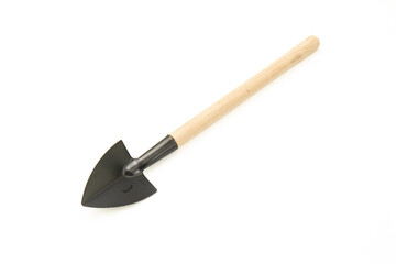 Big shovels equipment on white background.