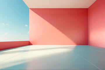 minimal arcithect background direct sunlight