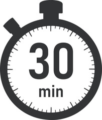 30分のタイマー・ストップウォッチのイラスト素材
