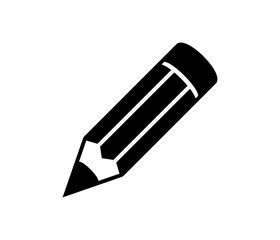 Simple black vector pencil icon, illustration.