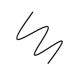 vector wavy calligraphy border line on white background