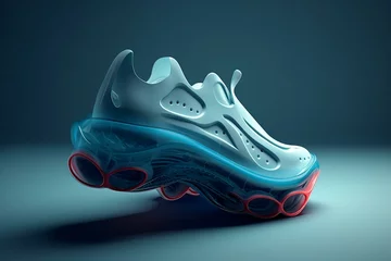 Foto op Plexiglas creative sportswear footwear concept. Generative AI © Oliver