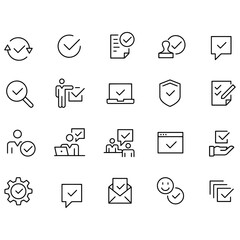  Approve Icons Set vector design