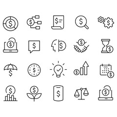 business and Marketing,economic, payment, money Icons vector design