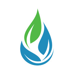 leaves water nature logo icon