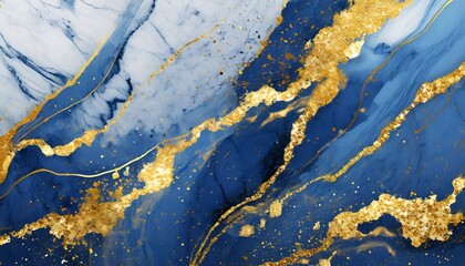Fototapeta premium blue marble painted wall generative ai