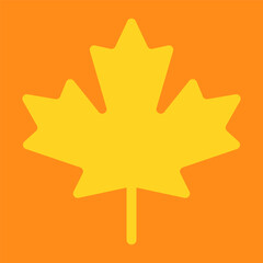 Maple leaf stylized drawing
