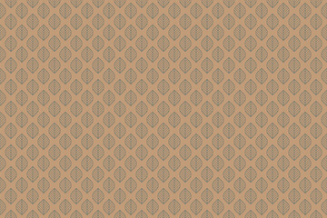 Ornate leaves line in seamless pattern background.