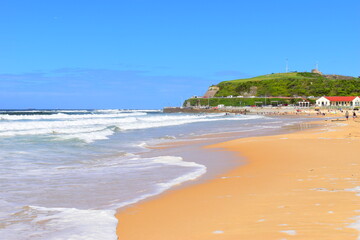 Nobby's Beach, Newcastle, NSW Australia . March 2021 . This was during the Covid 19 pandemic on a hot sunny day. 