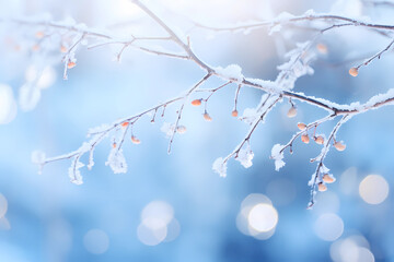 snow winter bokeh background