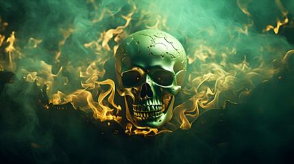 Colorful Smoky Skull