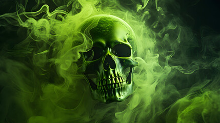 Colorful Smoky Skull