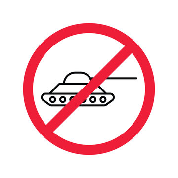 recommend clip art: Forbidden Prohibited Warning, caution, attention, restriction label danger. No Tank vector icon. Do not use Military tank sign design. Tank symbol flat pictogram