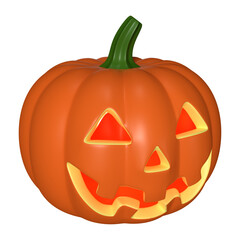 Halloween Pumpkin 3D Illustration Icon