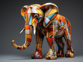 abstraction elephant figure