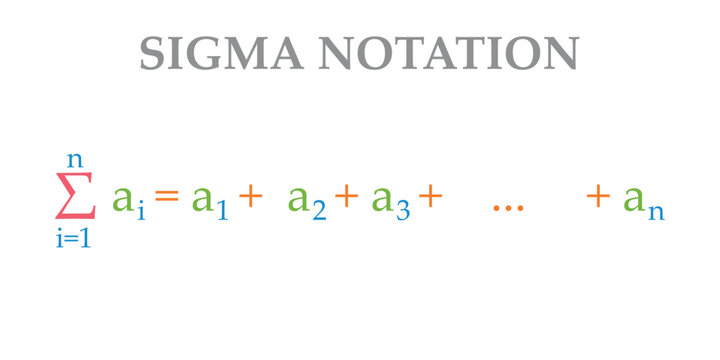 Sigma summation symbol. Math sigma sign vector. Mathematics resources for teachers and students.