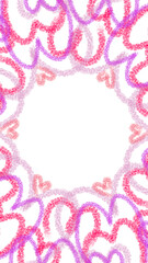 frame of pink hearts