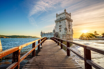 Belem Tower.Belem District..Lisbon, Portugal, Europe - obrazy, fototapety, plakaty