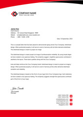 clean modern letterhead design