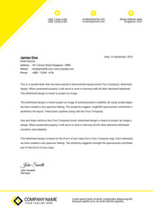 clean modern letterhead design