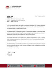 clean modern letterhead design