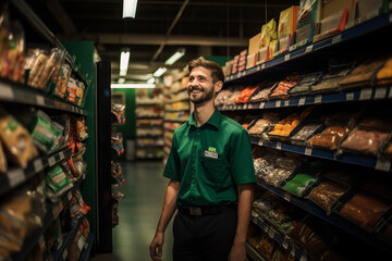 Male store manager, grocery