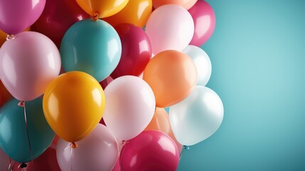 Fototapeta na wymiar Bunch of colorful balloons background