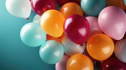 Fototapeta na wymiar Bunch of colorful balloons background