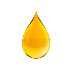 Oil drops isolated on white background